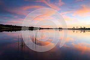 Sunset Duralia Lake Penrith Australia