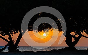 Sunset in Eagle Beach, Aruba.