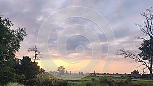 Sunset on the East Java River, Pasuruan