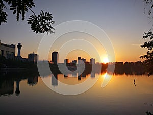 sunset of the east lake