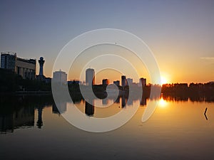 sunset of the east lake