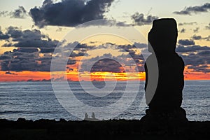 Sunset in Easter Island, Chile