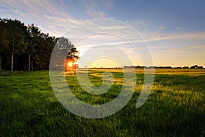 Sunset in Eastfrisia near Esens