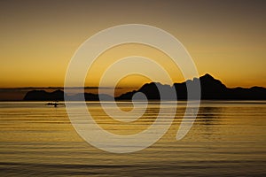 Sunset from El Nido beach, Philippines