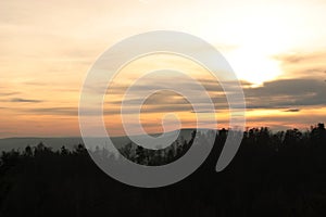 Sunset at the Elbsandsteingebirge