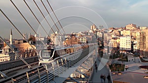 Sunset from the estuary metro station image, Turkey