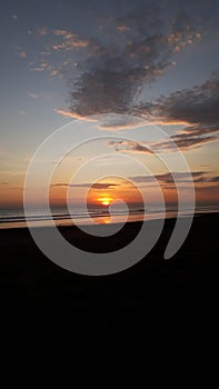 sunset when the evening comes