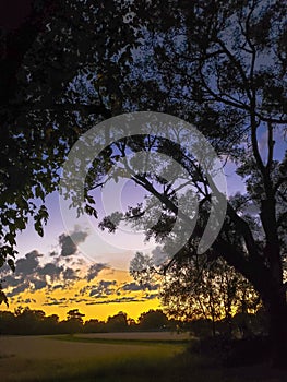 Sunset on a Farm Field, Mount Vernon, Ohio