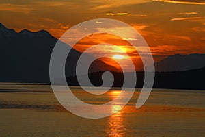 Sunset in Favorite Channel, Alaska