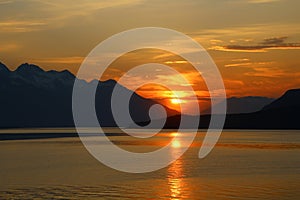 Sunset in Favorite Channel, Alaska