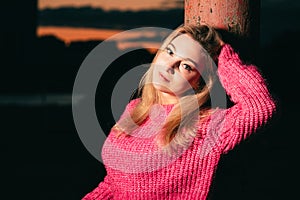 Sunset female portrait