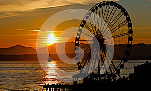 Sunset Ferris Wheel