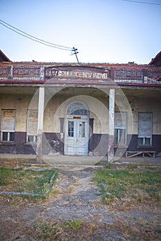 Sunset fields and railway abandon