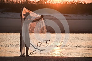 Sunset fisherman II