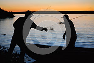 Sunset fishermen