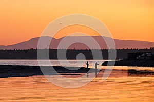 Sunset Fishing in Golden Glow