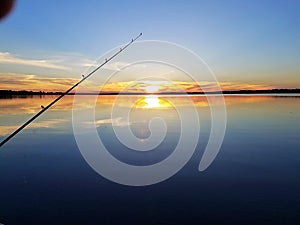Sunset fishing wisconsin shawano lake