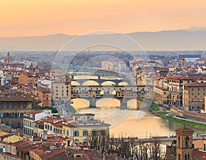 Sunset at Florence, Toscana, Italy