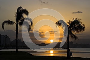 Sunset in Florianopolis photo