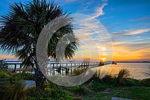Sunset at Florida pier