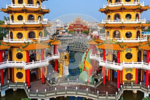 Sunset at Fo Guang Shan Buddha Temple in Kaohsiung, Taiwan