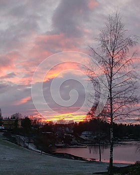 A sunset, Fornebu Norway