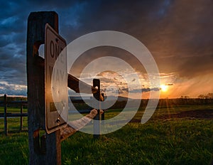 Sunset at Fort frederick photo