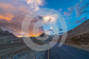 Sunset in Fotula Pass - Leh Ladakh, Jammu and Kashmir, India