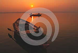 Sunset at Ganges photo