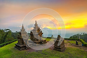 Sunset at Gedong Songo Temple Wonderfull Indonesia