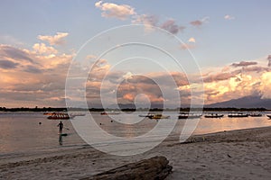 Sunset at the Gili Trawangan Island