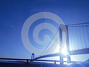 SUNSET GLOW OVER THE BRIDGE