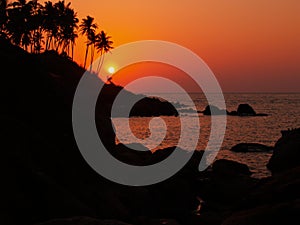 Sunset in Goa photo