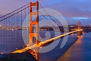 Sunset Golden Gate Bridge San Francisco