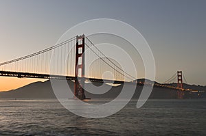 Sunset at Golden Gate Bridge, San Francisco, California, USA