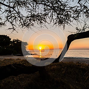 Sunset on The Golden Sands Of Mau\'umae Beach