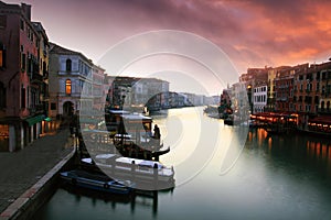 Sunset and the Grand Canal photo