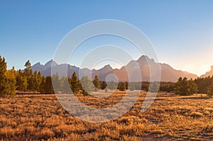 Sunset at Grand Teton National Park