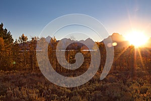 Sunset at Grand Teton National Park