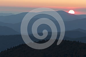 Sunset at the Great Smoky Mountains