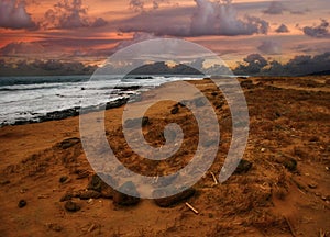 Sunset of Green Sand beach