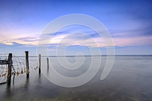 Sunset on the Grevelingenmeer, the biggest saltwater lake of Eur