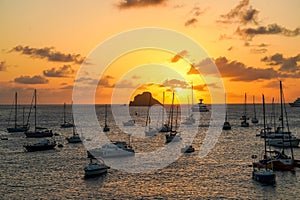 Sunset at Gustavia Harbor, St. Barthelemy photo