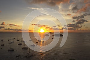 Sunset at Gustavia Harbor, St. Barts, French West Indies photo