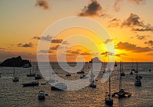 Sunset at Gustavia Harbor, St. Barthelemy photo