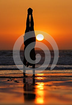 Sunset gymnast