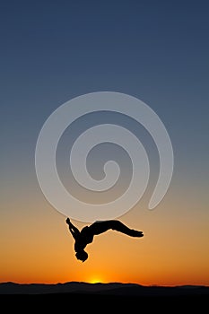 Sunset gymnast