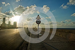 Sunset at Habana Malecon