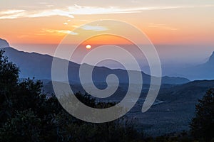 Sunset in Hajar Mountains, Om
