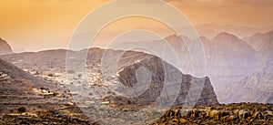 Sunset in Hajar Mountains